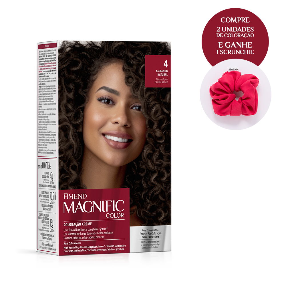 Kit Coloração Amend Magnific Color 4.0 Castanho Natural | 2 produtos